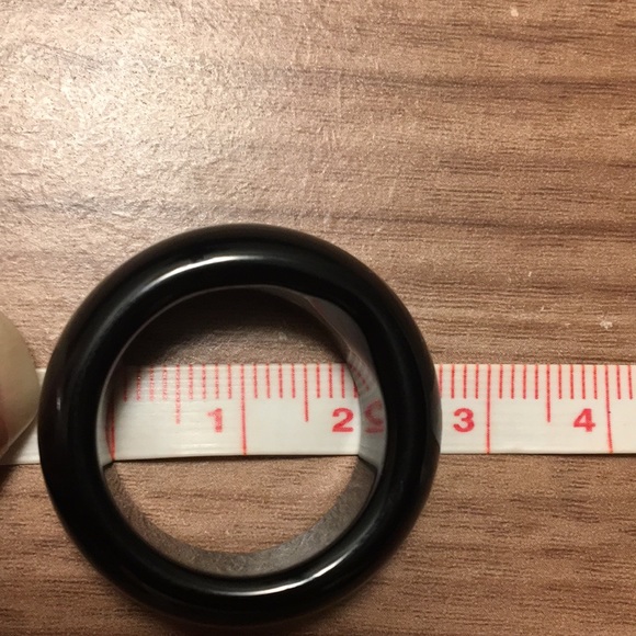 🎲TRADED🎲BLACK AGATE ring, unisex band - Picture 16 of 17